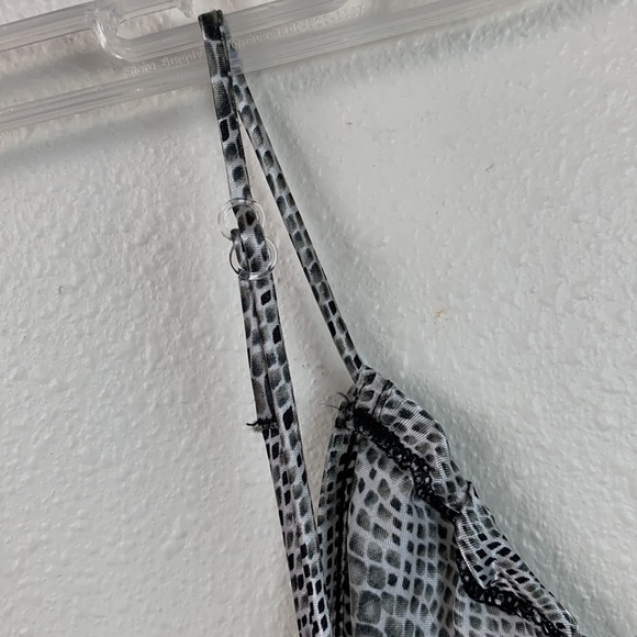 Snake print slip dress backless chemise adjustable straps Vintage Delicates EUC - Picture 5 of 7